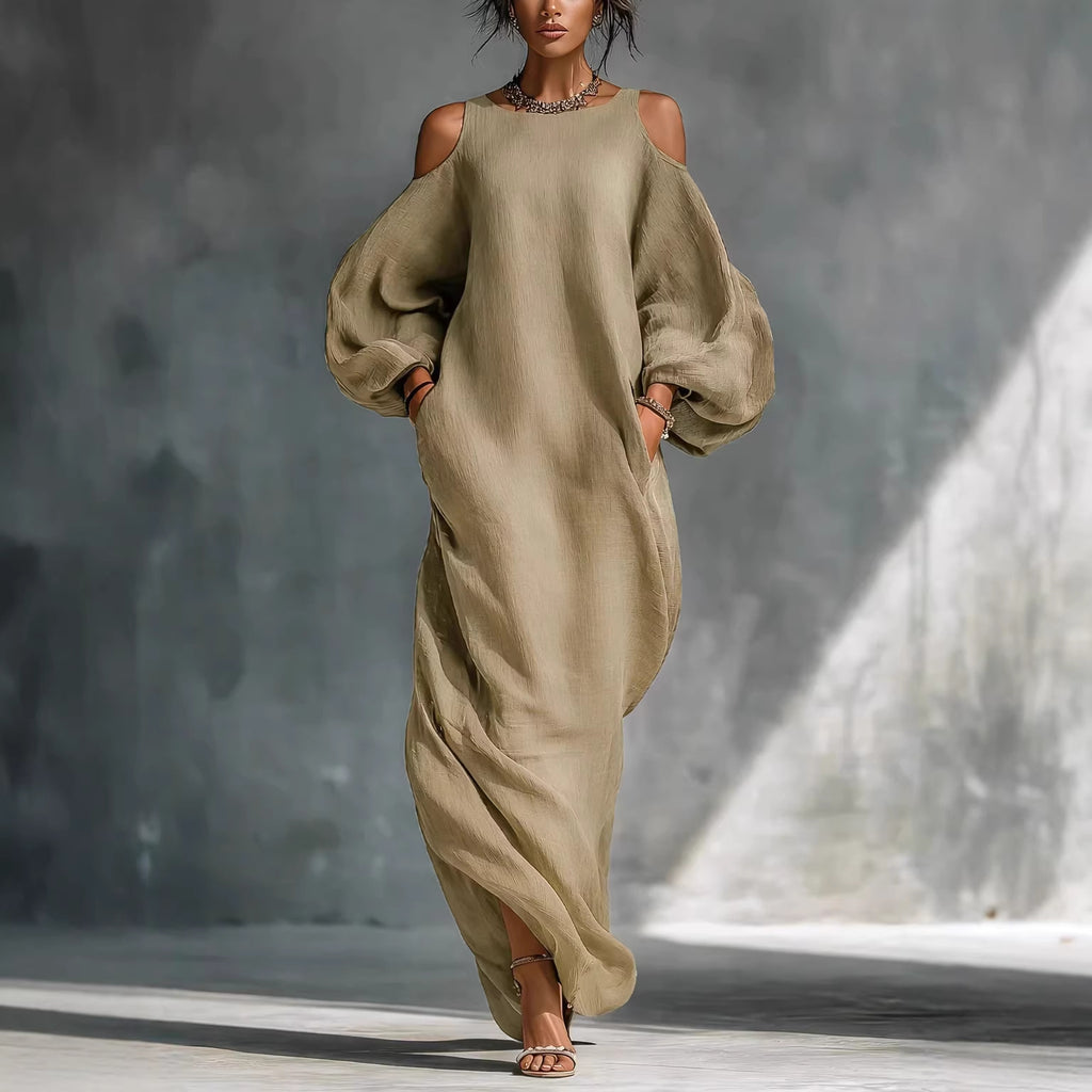 Aurelia Grace Off-Shoulder Midi Dress