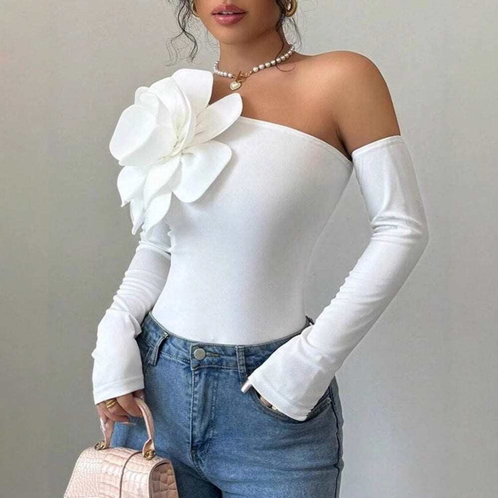 Rosé Sculpted One-Shoulder Jumpsuit