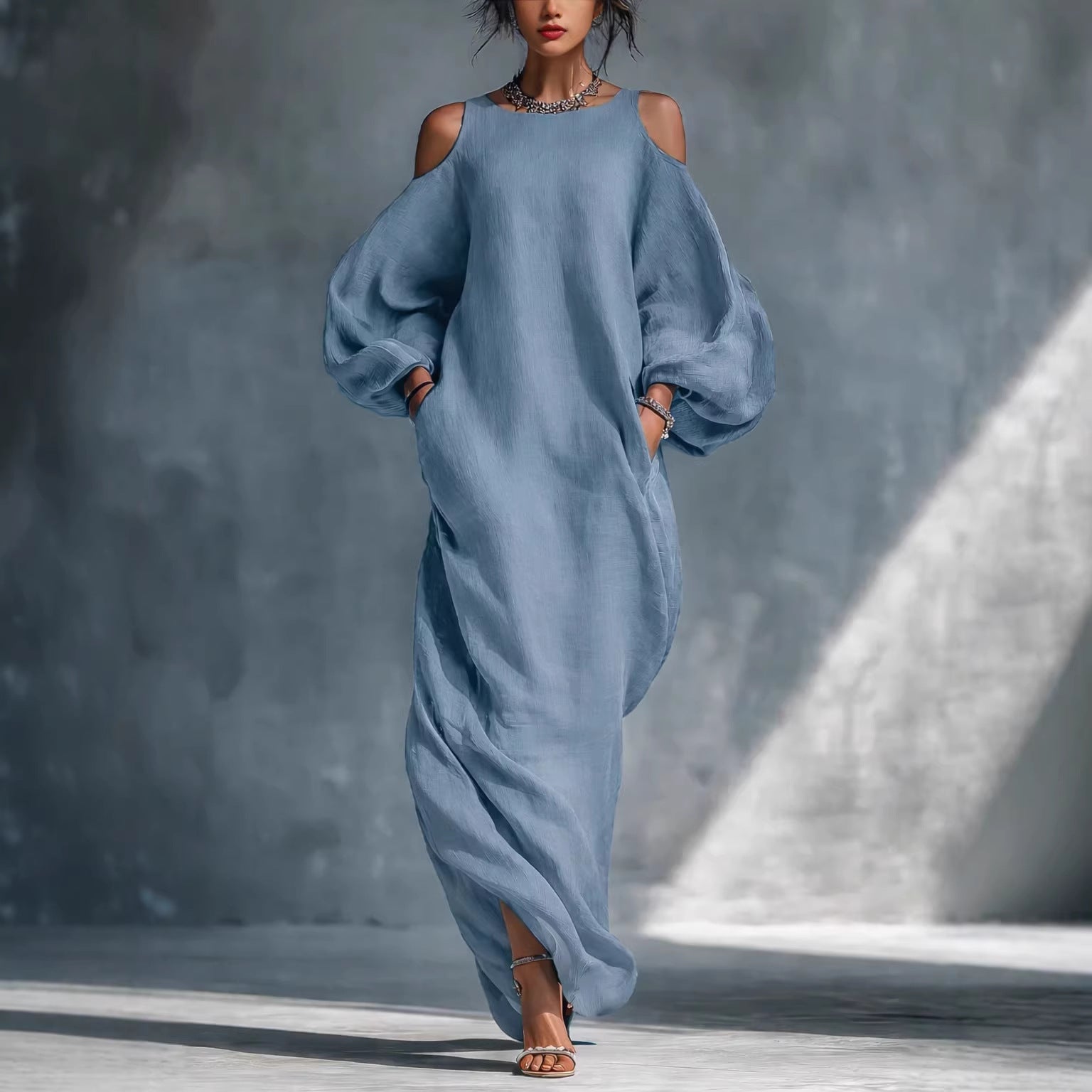 Aurelia Grace Off-Shoulder Midi Dress