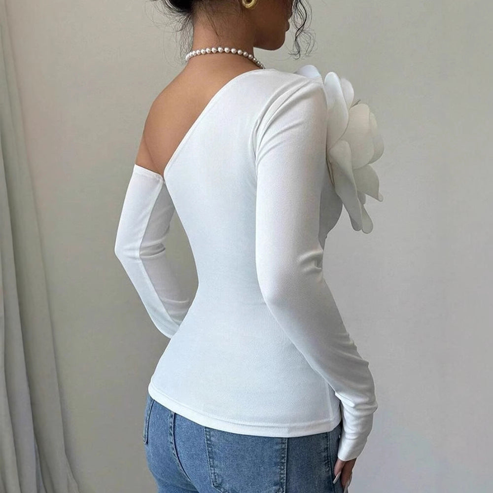 Rosé Sculpted One-Shoulder Jumpsuit