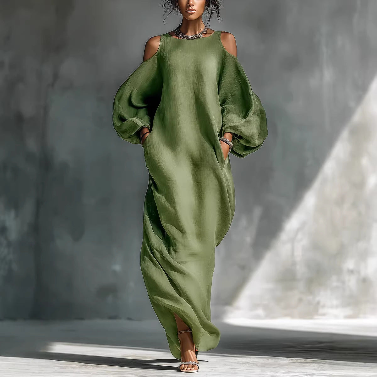 Aurelia Grace Off-Shoulder Midi Dress